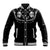 Western Gothic Yoke Baseball Jacket Skull Rose With Spider - Wonder Print Shop