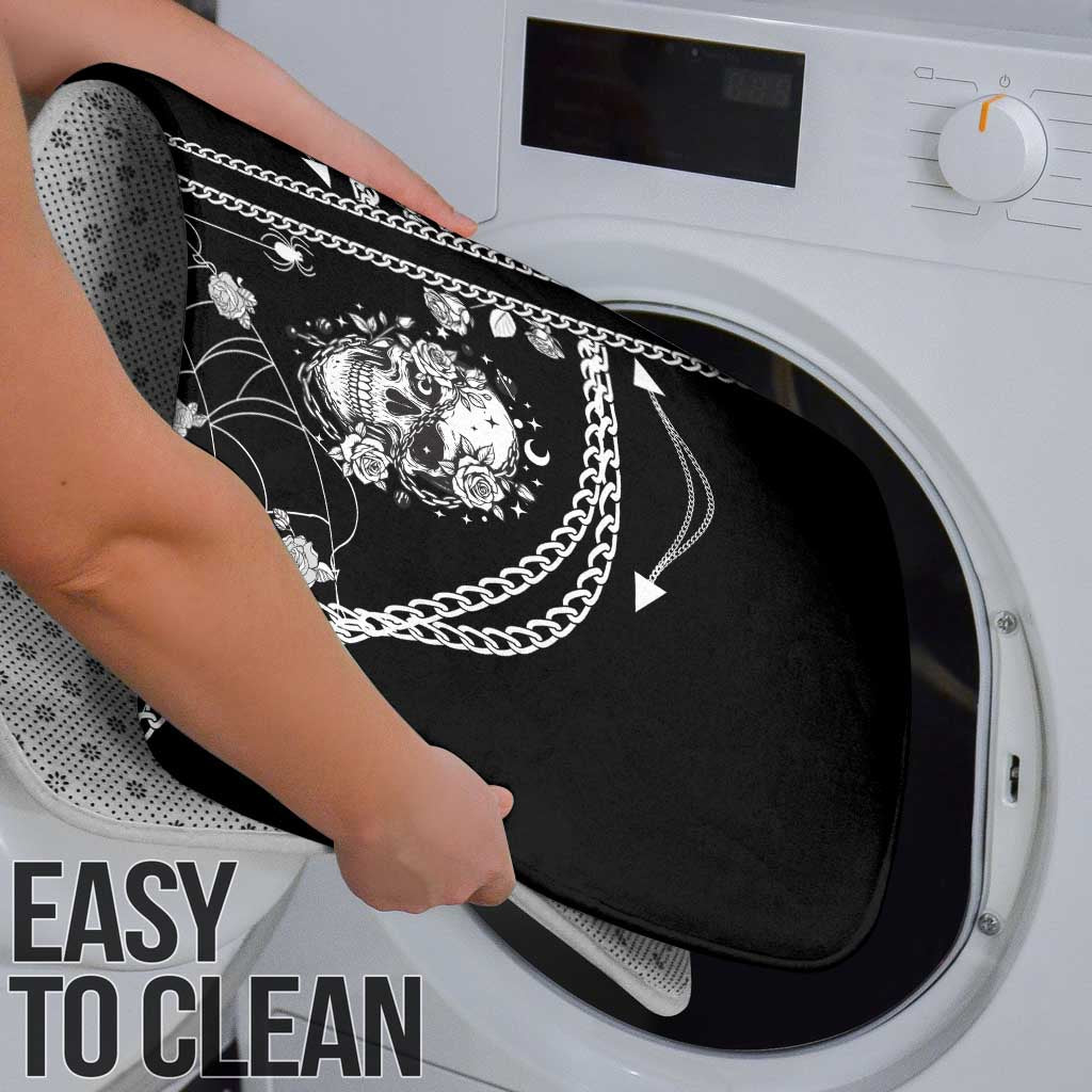 Western Gothic Yoke Bathroom Set Skull Rose With Spider - Wonder Print Shop