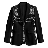 Western Gothic Yoke Blazer Skull Rose With Spider - Wonder Print Shop