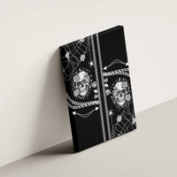Western Gothic Yoke Canvas Wall Art Skull Rose With Spider - Wonder Print Shop