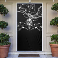 Western Gothic Yoke Door Cover Skull Rose With Spider - Wonder Print Shop