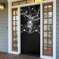 Western Gothic Yoke Door Cover Skull Rose With Spider - Wonder Print Shop