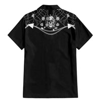 Western Gothic Yoke Family Matching Mermaid Dress and Hawaiian Shirt Skull Rose With Spider - Wonder Print Shop