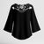Western Gothic Yoke Kimono Sleeve Blouse Skull Rose With Spider - Wonder Print Shop
