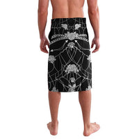 Western Gothic Yoke Lavalava Skull Rose With Spider - Wonder Print Shop