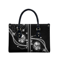 Western Gothic Yoke Leather Bag Skull Rose With Spider - Wonder Print Shop