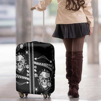 Western Gothic Yoke Luggage Cover Skull Rose With Spider - Wonder Print Shop