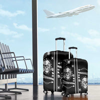 Western Gothic Yoke Luggage Cover Skull Rose With Spider - Wonder Print Shop