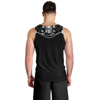 Western Gothic Yoke Men Tank Top Skull Rose With Spider - Wonder Print Shop