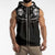 Western Gothic Yoke Sleeveless Hoodie Skull Rose With Spider - Wonder Print Shop