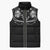 Western Gothic Yoke Sleeveless Puffer Jacket Skull Rose With Spider - Wonder Print Shop