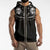 Western Gothic Yoke Sleeveless Zip Hoodie Skull Rose With Spider - Wonder Print Shop