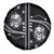 Western Gothic Yoke Spare Tire Cover Skull Rose With Spider - Wonder Print Shop
