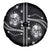 Western Gothic Yoke Spare Tire Cover Skull Rose With Spider - Wonder Print Shop