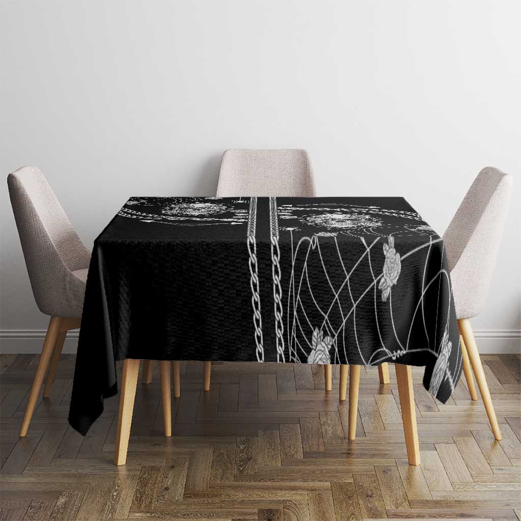 Western Gothic Yoke Tablecloth Skull Rose With Spider - Wonder Print Shop
