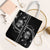 Western Gothic Yoke Tote Bag Skull Rose With Spider - Wonder Print Shop