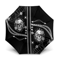 Western Gothic Yoke Umbrella Skull Rose With Spider - Wonder Print Shop