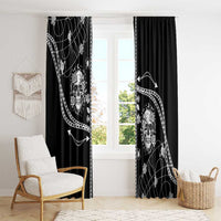 Western Gothic Yoke Window Curtain Skull Rose With Spider - Wonder Print Shop