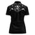 Western Gothic Yoke Women Polo Shirt Skull Rose With Spider - Wonder Print Shop