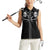 Western Gothic Yoke Women Sleeveless Polo Shirt Skull Rose With Spider - Wonder Print Shop