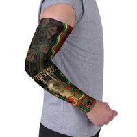 Bolivia Arm Sleeves The Llama With Kantuta Over Andean Patterns - Wonder Print Shop