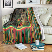 Bolivia Blanket The Llama With Kantuta Over Andean Patterns - Wonder Print Shop