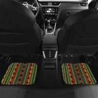 Bolivia Car Mats The Llama With Kantuta Over Andean Patterns - Wonder Print Shop