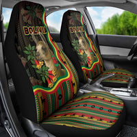 Bolivia Car Seat Cover The Llama With Kantuta Over Andean Patterns - Wonder Print Shop