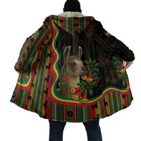 Bolivia Cloak The Llama With Kantuta Over Andean Patterns - Wonder Print Shop