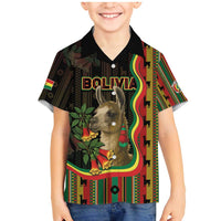 Bolivia Family Matching Mermaid Dress and Hawaiian Shirt The Llama With Kantuta Over Andean Patterns - Wonder Print Shop