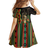 Bolivia Family Matching Off Shoulder Short Dress and Hawaiian Shirt The Llama With Kantuta Over Andean Patterns - Wonder Print Shop