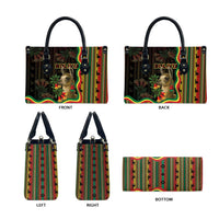 Bolivia Leather Bag The Llama With Kantuta Over Andean Patterns - Wonder Print Shop