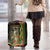 Bolivia Luggage Cover The Llama With Kantuta Over Andean Patterns - Wonder Print Shop