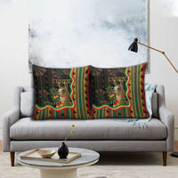 Bolivia Pillow Cover The Llama With Kantuta Over Andean Patterns - Wonder Print Shop