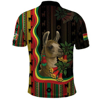 Bolivia Polo Shirt The Llama With Kantuta Over Andean Patterns - Wonder Print Shop