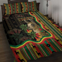 Bolivia Quilt Bed Set The Llama With Kantuta Over Andean Patterns - Wonder Print Shop