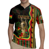 Bolivia Rugby Jersey The Llama With Kantuta Over Andean Patterns - Wonder Print Shop