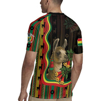 Bolivia Rugby Jersey The Llama With Kantuta Over Andean Patterns - Wonder Print Shop