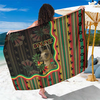 Bolivia Sarong The Llama With Kantuta Over Andean Patterns - Wonder Print Shop