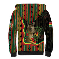 Bolivia Sherpa Hoodie The Llama With Kantuta Over Andean Patterns - Wonder Print Shop