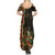 Bolivia Summer Maxi Dress The Llama With Kantuta Over Andean Patterns - Wonder Print Shop