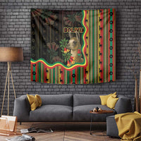 Bolivia Tapestry The Llama With Kantuta Over Andean Patterns - Wonder Print Shop