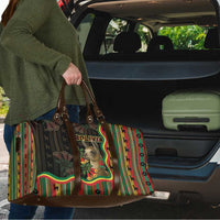 Bolivia Travel Bag The Llama With Kantuta Over Andean Patterns - Wonder Print Shop
