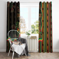 Bolivia Window Curtain The Llama With Kantuta Over Andean Patterns - Wonder Print Shop