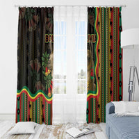 Bolivia Window Curtain The Llama With Kantuta Over Andean Patterns - Wonder Print Shop