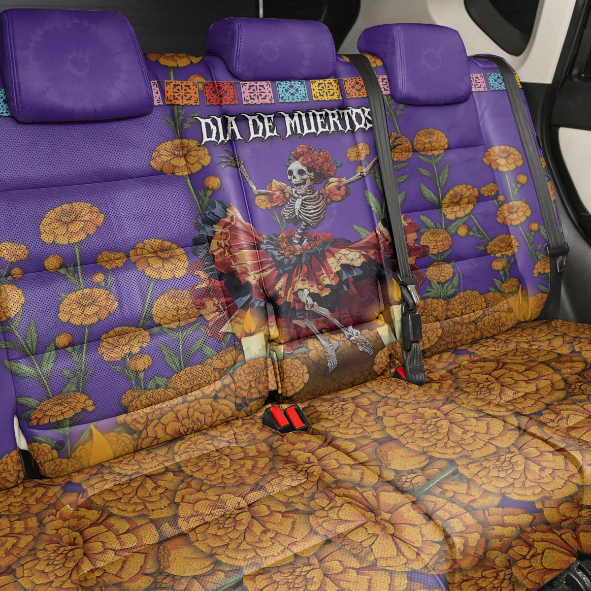 Day Of The Dead Back Car Seat Cover Viva La Vida - Wonder Print Shop