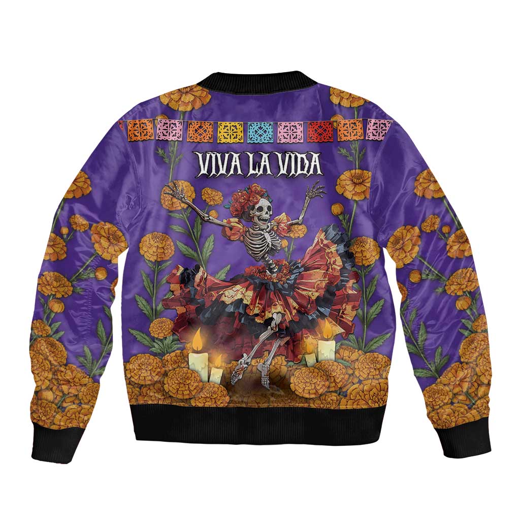 Day Of The Dead Bomber Jacket Viva La Vida - Wonder Print Shop