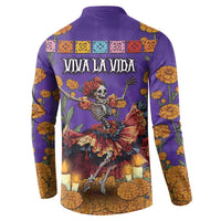 Day Of The Dead Button Sweatshirt Viva La Vida - Wonder Print Shop