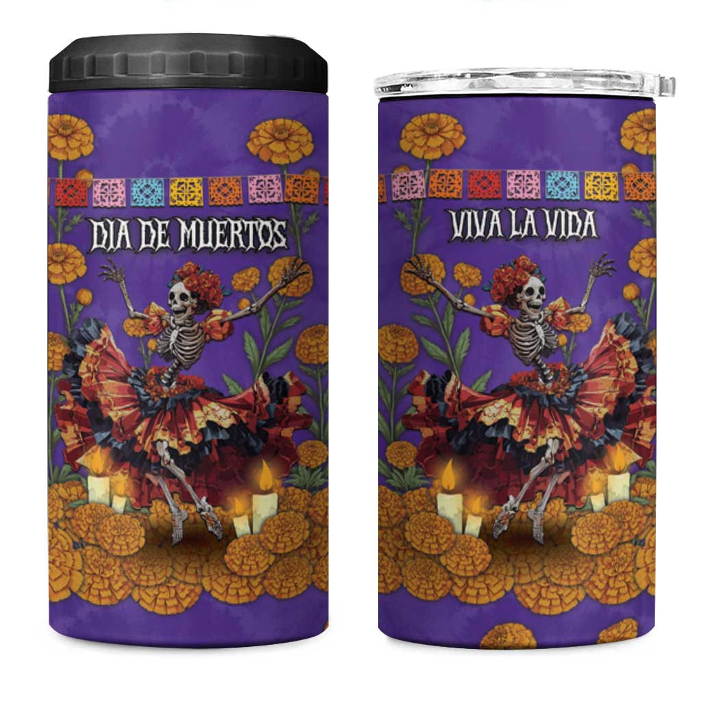 Day Of The Dead 4 in 1 Can Cooler Tumbler Viva La Vida - Wonder Print Shop