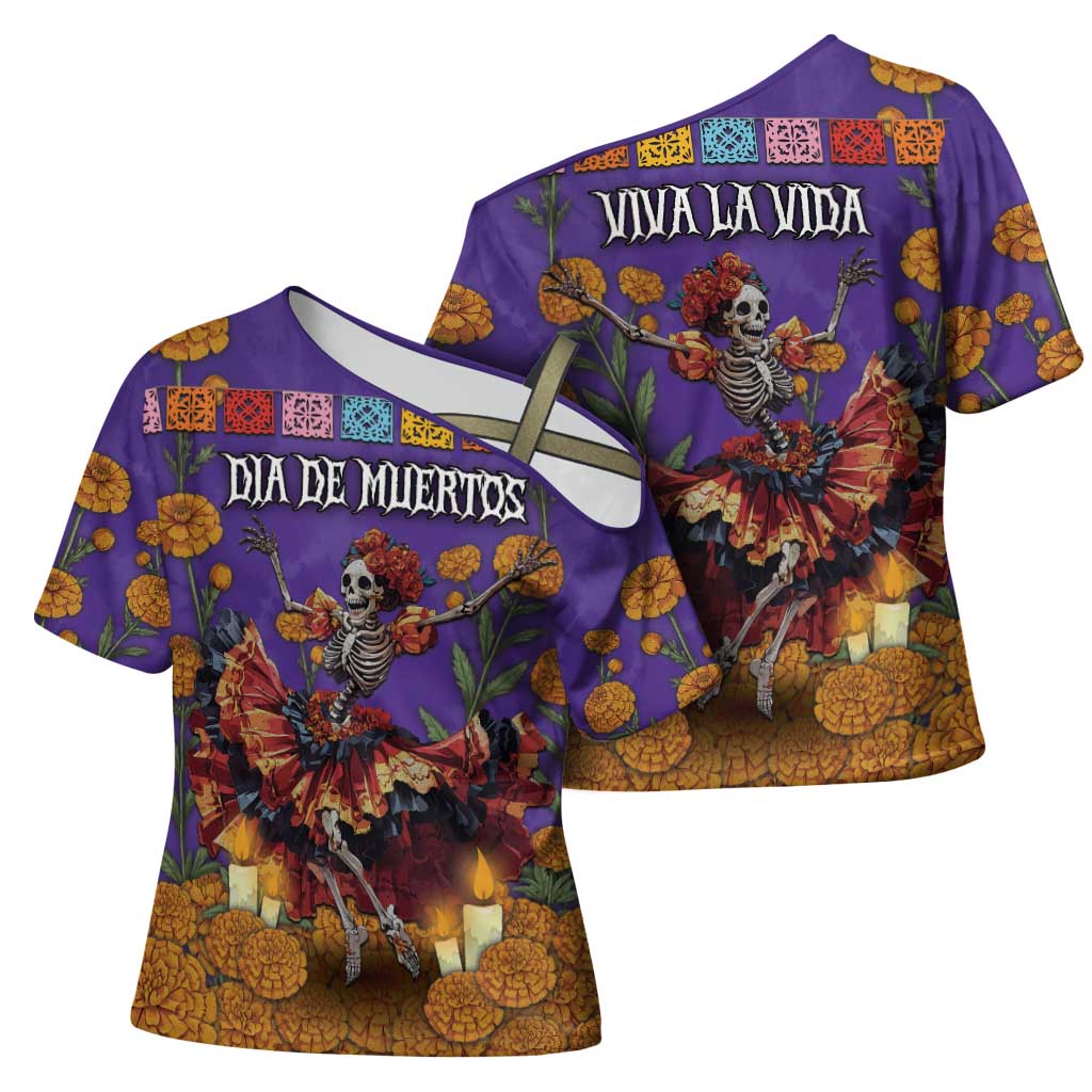 Day Of The Dead Cross Shoulder Shirt Viva La Vida - Wonder Print Shop